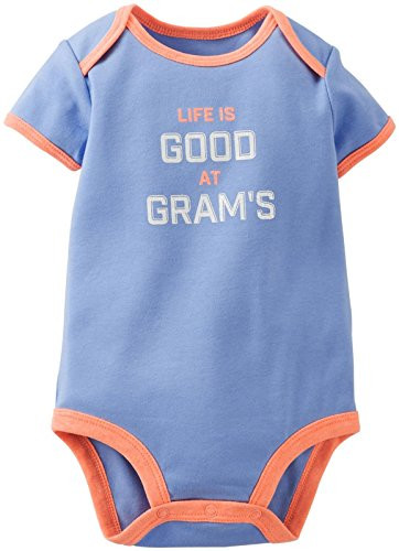 Carter s Baby Girls  Slogan Bodysuit Baby  Blue  12 Months