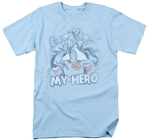 Superman My Hero TShirt Small Light Blue