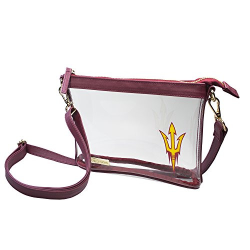 Capri Designs Clear Small Crossbody Bag Stadium Approved ASU Sun Devils Arizona State University NCAA Licensed Capri Designs Clear Small Crossbody Bag Stadium Approved ASU Sun Devils Arizona State University NCAA Licensed