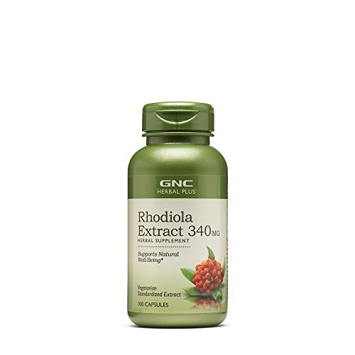 GNC Herbal Plus Rhodiola Extract 340mg 100 Capsules Supports Natural WellBeing
