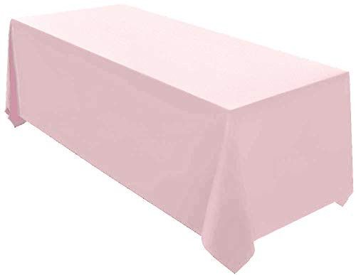 Surmente Tablecloth 90 x 132Inch Rectangular Polyester Table Cloth for Weddings Banquets or Restaurants Pink 