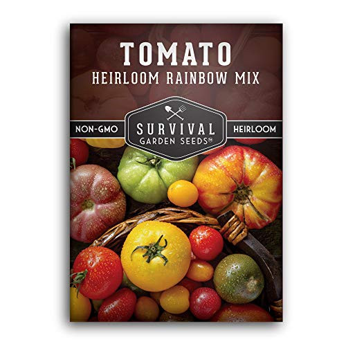 Survival Garden Seeds  Heirloom Rainbow Blend Tomato Seed for Planting  Packet with Instructions to Plant and Grow Your Home Vegetable Garden  NonGMO Heirloom Variety