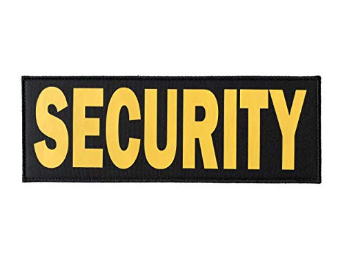 SUVIYA 11x4 Inch Large Golden Yellow Back Panel Security Patch with Hook and Loop 11x4 inch