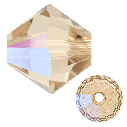 Swarovski Crystal 5328 Crystal Bicone Beads 3mm Light Colorado Topaz Shimmer Pack of 144