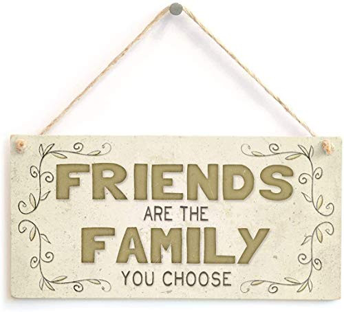 SZBOYU Friends are The Family You Choose Beautiful Home Accessory Gift Sign 10 x5
