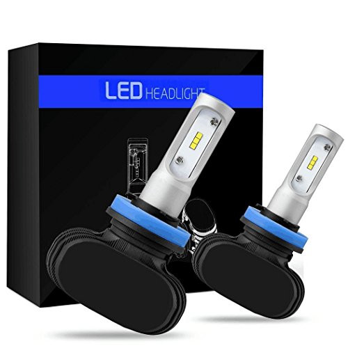 Leadallway H11 LED Headlight Bulb Extremely Bright CSP Chips Conversion Kit- 8000LM 50W 6000K