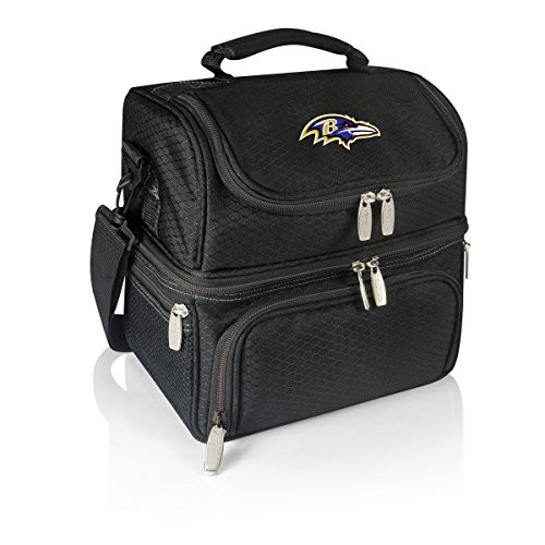 PICNIC TIME NFL Baltimore Ravens Pranzo Insulated Lunch Tote with Service for One Black PICNIC TIME NFL Baltimore Ravens Pranzo Insulated Lunch Tote with Service for One Black
