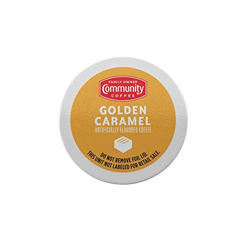 Community Coffee Golden Caramel Flavored 72 Count Medium Roast Single Serve KCup Compatible Coffee Pods Box of 72 Pods Community Coffee Golden Caramel Flavored 72 Count Medium Roast Single Serve KCup Compatible Coffee Pods Box of 72 Pods