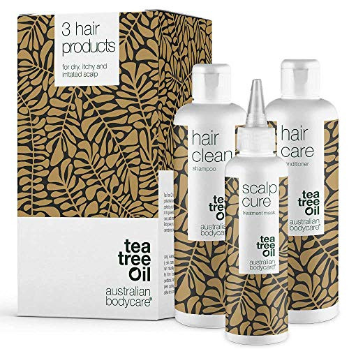 Australian Bodycare Scalp Treatment Set of 3  Tea Tree Oil Scalp treatments for Dry Itchy Flaky Scalp  and Spots on scalp  Inside Scalp Serum 5 07OZ  Shampoo 8 4OZ  Conditioner 8 4OZ