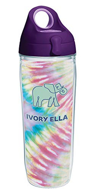 Tervis Ivory Ella Split Rainbow Tie Dye Insulated Tumbler 24oz Water Bottle Clear Tritan Tervis Ivory Ella Split Rainbow Tie Dye Insulated Tumbler 24oz Water Bottle Clear Tritan