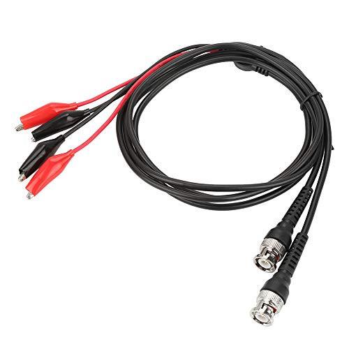 Test Cable Akozon 2pcs P1011 Zinc Alloy BNC Q9 to Dual Crocodile Clip Oscilloscope Test Probe Lead Cable RedBlack