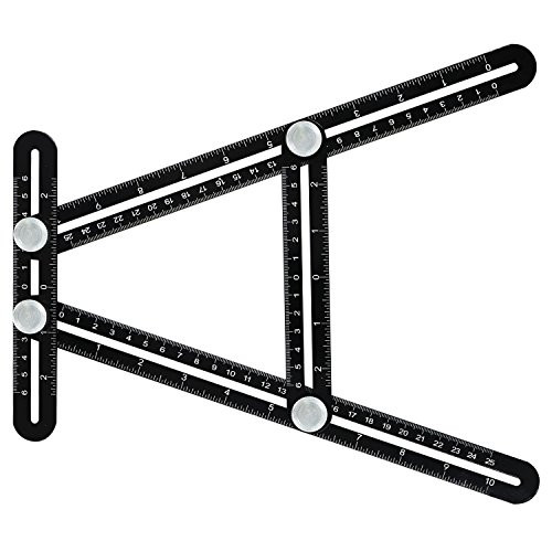Multi Angle Measuring Ruler, Moongo Tool Premium Aluminum Alloy Ultimate 836 Template Tool/Layout Tool Measurement Unique Gifts Tools for Men, Handymen, Builders, Craftsmen, DIY-ers