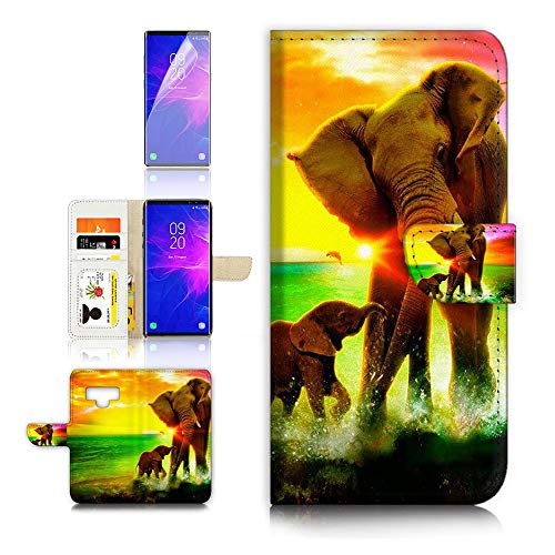 for Samsung Note 9 Galaxy Note 9 Designed Flip Wallet Phone Case Cover A21690 Elephant Family 21690