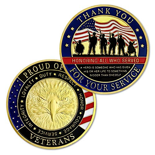 Military Veterans Challenge Coin Thank You for Your Service Appreciation Gift Military Veterans Challenge Coin Thank You for Your Service Appreciation Gift