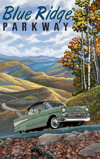 Northwest Art Mall Blue Ridge Parkway 57 Chevy North Carolina Wall Art by Paul A Lanquist, 11 by 17-Inch Northwest Art Mall Blue Ridge Parkway 57 Chevy North Carolina Wall Art by Paul A Lanquist, 11 by 17-Inch