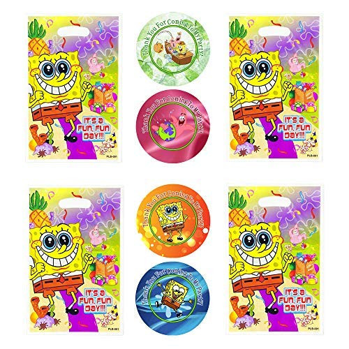 40PCS Spongebob Stickers and 30PCS Spongebob Squarepants Cute Party Gift Bags?Goodie Bags 40PCS Spongebob Stickers and 30PCS Spongebob Squarepants Cute Party Gift Bags?Goodie Bags