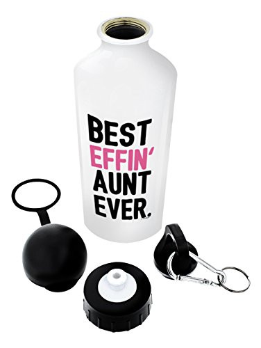 Aunt Gifts Aunt Best Effin  Aunt Ever Aunt Coffee Mug Aunt Coffee Cup Aunt Gift Aluminum Water Bottle with Cap  Sport Top White