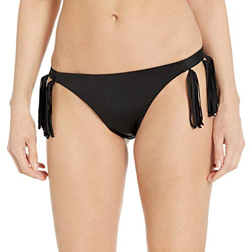 Bikini Lab Junior s Strappy Hipster Bikini Swimsuit Bottom Black M