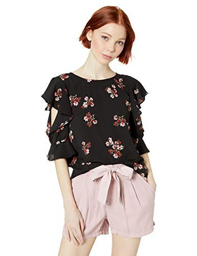 BB Dakota Junior s by Your Sleeve Printed top Black Medium