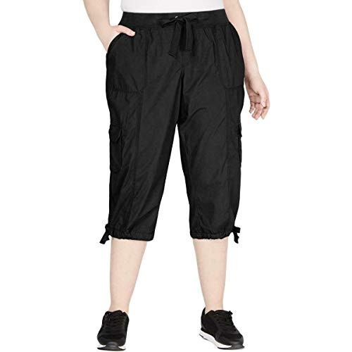 Calvin Klein Performance Womens Plus Cargo Fitness Athletic Pants Black 3X