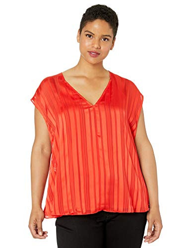 RACHEL Rachel Roy Women s Plus Size May Cape Top Neon Tiger Lily 1X