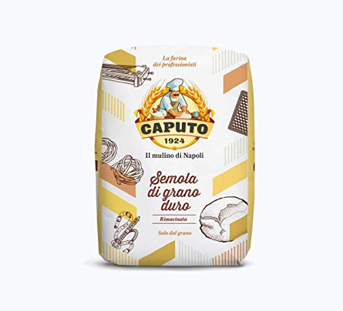 Antimo Caputo Semolina Flour 2 2 LB Pack of 2 Bulk Italian Durum Semola Flour  All Natural Dough for Fresh Pasta