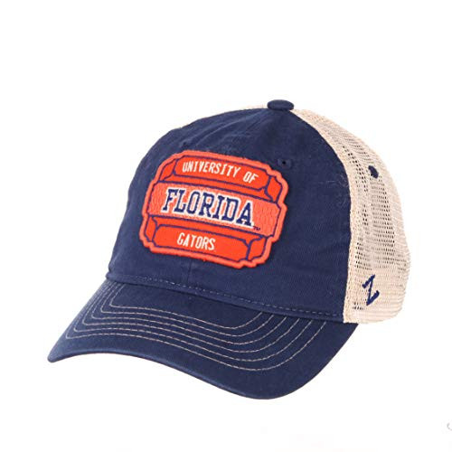NCAA Zephyr Florida Gators Mens Detour Relaxed Hat Adjustable Primary Team Color/White