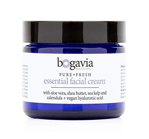 The Essential Facial Cream Day  Night Gentle Moisturizer Fragrance Free For Dry Skin With Aloe Vera Vegan Hyaluronic Acid Shea Butter and Calendula Alcohol Free All Natural Vegan Cruelty Free Paraben Free  2 Oz