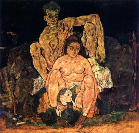 The Family 1918 Poster Print by Egon Schiele 12 x 12