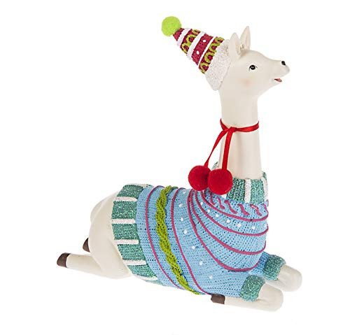 Ganz Fa la la la llama Sitting Figurine Home Decor, Multicolored