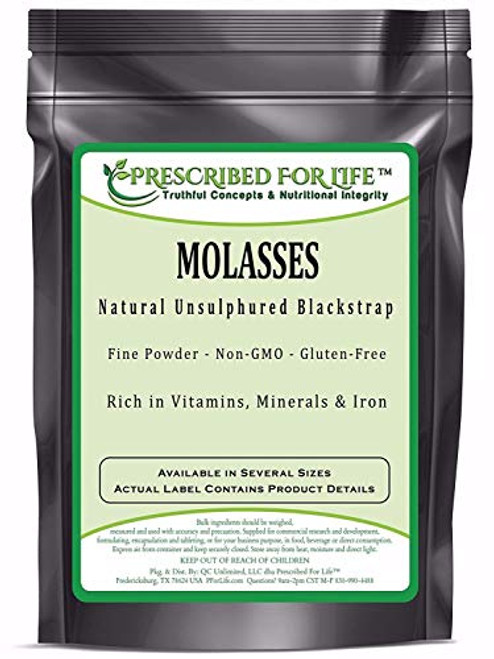 Prescribed for Life Molasses  Natural NonGMO Unsulphured Blackstrap Molasses Powder 12 oz 340 g