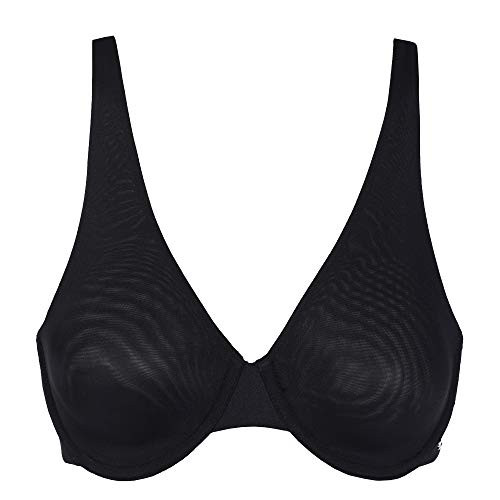 Le Mystere Infinite Comfort Unlined Bra Full Coverage Lightweight Black