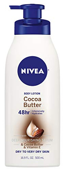 NIVEA Cocoa Butter Body Lotion  48 Hour Moisture For Dry Skin To Very Dry Skin  16 9 oz  Pump Bottle