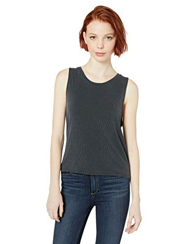 BB Dakota Junior s Knot in a Rush Poly Modal Rib tie Back top Charcoal Grey Small