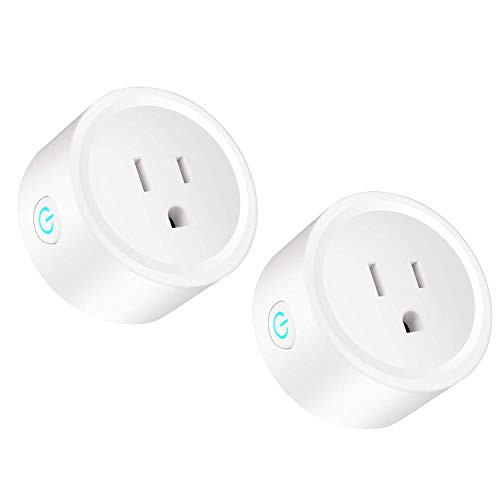 Wifi Smart Plug,Wireless Wifi Outlet Electrical Socket Work with Alexa/Google Assistant by Avatar Controls, Remote Control Timing Function On/Off Switch for Household Electrical Appliances (2-Pack)