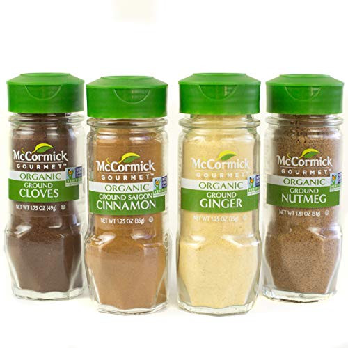 McCormick Gourmet Organic Baking Variety Pack Cloves Saigon Cinnamon Ginger Nutmeg 0 05 lb McCormick Gourmet Organic Baking Variety Pack Cloves Saigon Cinnamon Ginger Nutmeg 0 05 lb