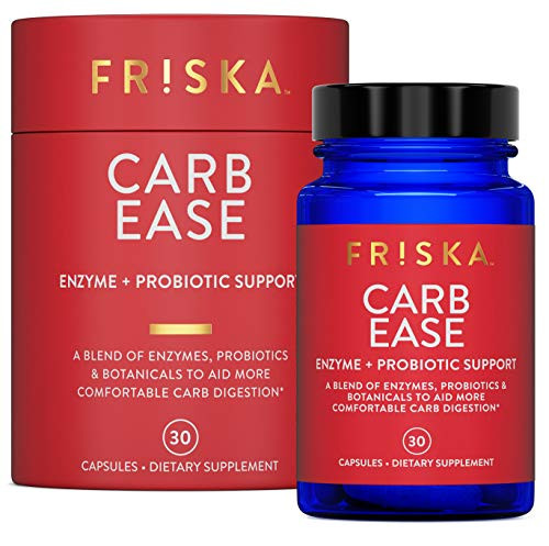 Friska Carb Ease Digestive Enzyme and Probiotic Supplement Promotes Better Digestion Natural Bloating and Gas Relief Support 30 Capsules Friska Carb Ease Digestive Enzyme and Probiotic Supplement Promotes Better Digestion Natural Bloating and Gas Relief Support 30 Capsules