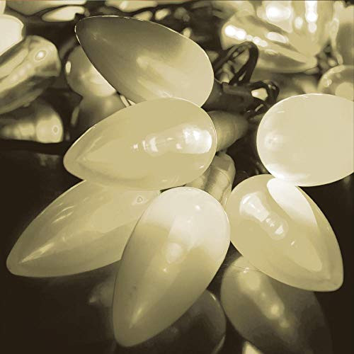 Home Accents Holiday 50Light C9 Ceramic Warm White Ultra Bright LED String Light Set Home Accents Holiday 50Light C9 Ceramic Warm White Ultra Bright LED String Light Set
