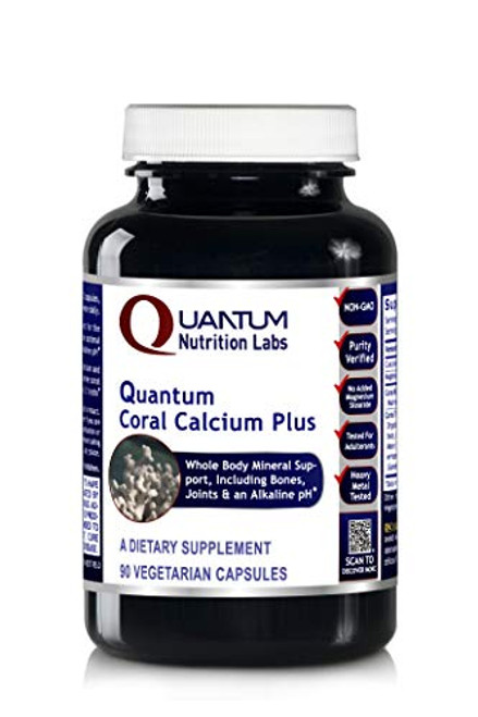 Quantum Coral Calcium Plus 90 Capsules pH Alkalinizing Formula and Whole Body Mineral Support Including The Bones Joints Teeth Quantum Coral Calcium Plus 90 Capsules pH Alkalinizing Formula and Whole Body Mineral Support Including The Bones Joints Teeth