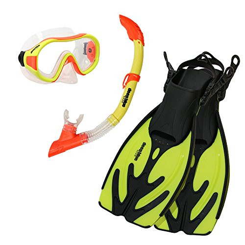 Deep Blue Gear Kid s Playa Jr  Snorkel Set Yellow Small/Medium