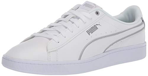 PUMA Womens Vikky Sneaker Puma Whitepuma Silver 11 US