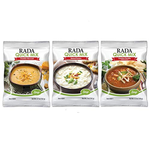 Rada Soup Mix Set  Includes 1 Each Of Cheddar Broccoli Soup Baked Potato Soup Chicken Tortilla Soup