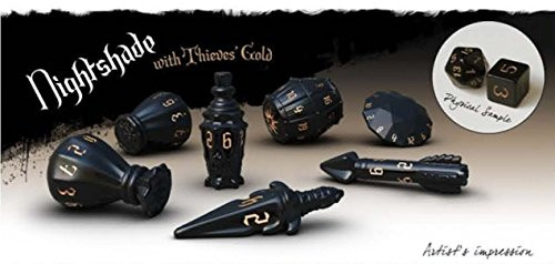 Polyhero Dice The Rogue Set Nightshade Dice