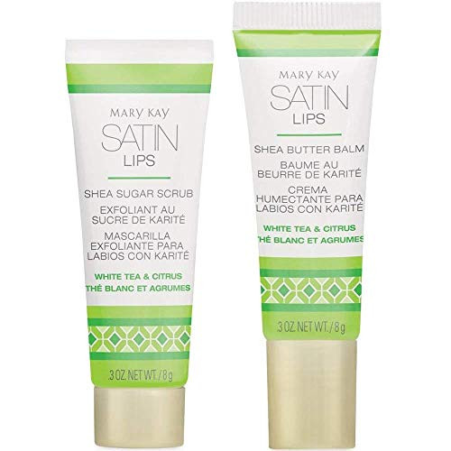 Mary Kay Satin Lips Set  Shea Sugar Scrub and Shea Butter Balm 3 oz  NET / 8 g