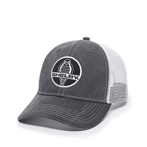 Shelby Cobra Scout Patch Trucker Hat  Adjustable Mesh Back Baseball Cap for Men  Women Gray
