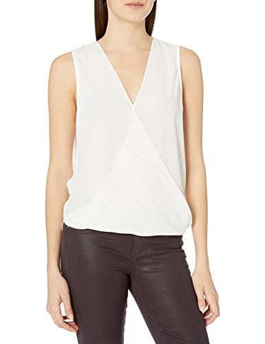 BB Dakota Junior s Shimmer  Shake Lurex Stripe Bubble Crepe Cross Over top Ivory Medium