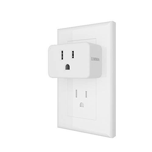 Smart Plug Mini Enabled WiFi Outlet Socket, Compatible With Amazon Alexa and Google Home Assistant, No Hub Required LUMIMAN