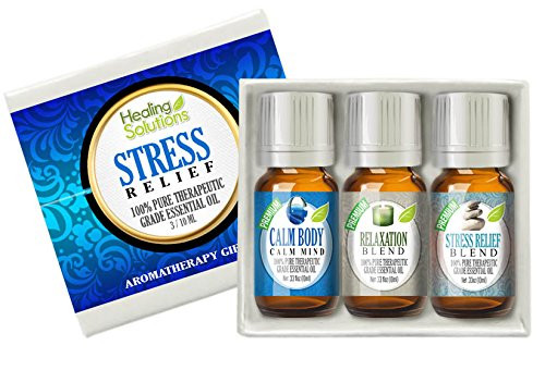 Stress Relief Blend Set 100 Pure Best Therapeutic Grade Essential Oil Kit  3/10mL Calm Body/Calm Mind Relaxation and Stress Relief
