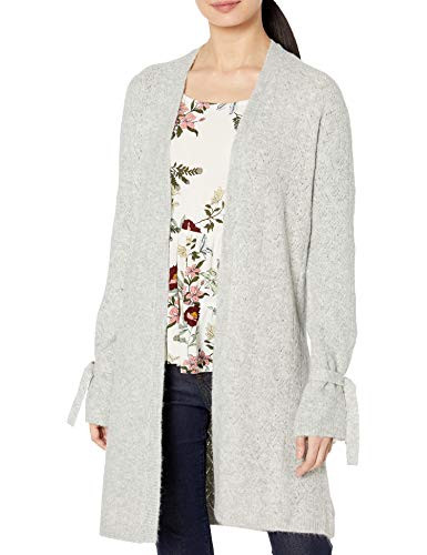 BB Dakota Junior s tie Tryin  Diamond Stitch Cardigan Light Heather Grey Extra Small