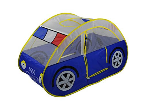 GigaTent Police Car Play Pop-Up Tent - Portable Pretend Vehicle Kiddie Playhouse - Interactive Fun Toy for Kids Children All Ages
